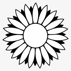 Sunflower Black And White Sunflower Clipart Png - Sunflower Vector Black And White