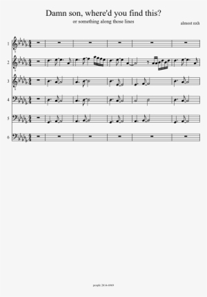Damn Son, Where'd You Find This Sheet Music Composed - Whiplash Trombone Sheet Music
