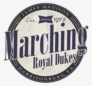 jmu marching royal dukes 40th anniversary logo - stock illustration
