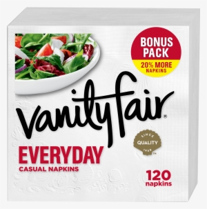 Vanity Fair Everyday Paper Napkins, 2-ply White, 120ct - Vanity Fair Napkins Logo
