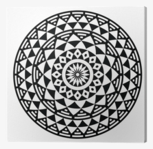 Tribal Aztec Geometric Pattern Or Print In Circle - Geometric Design In Circle