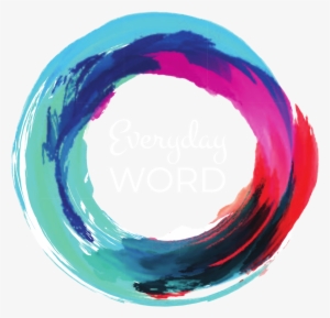 Everdayword White Circle - Watercolor Painting