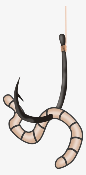 Upvote 1 Downvote - Worm On Hook Clipart