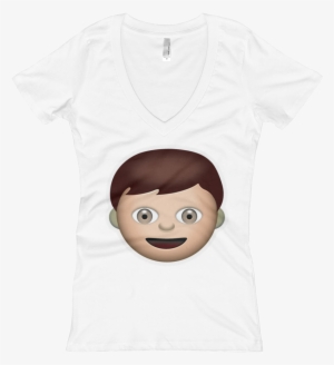Women's Emoji V-neck - Cartoon