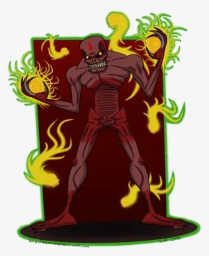 The Tall And Bony Necromancer Creep Archvile From Doom - Cartoon