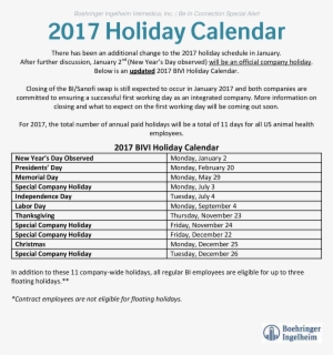 Company Vacation Calendar Main Image - Company Holiday Calendar