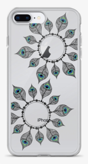 Peacock Feather Circles Iphone Case - Feather