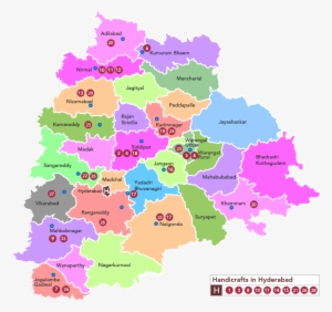 golkonda handicrafts cluster map - various handicrafts with location in telangana