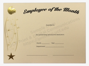 Pin Employee Of The Month Award Certificate Template - Free Employee Of The Month Certificates Printable