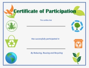 Earth Day Participation Certificate 159140 - Eco Club Certificate