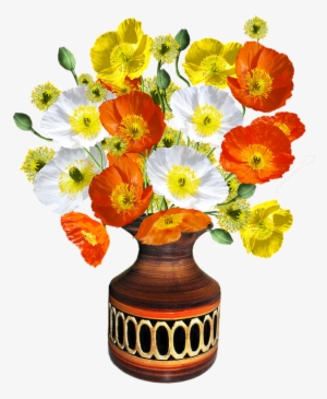 Poppies, Vase, Flower - แจกัน ดอกไม้ Png