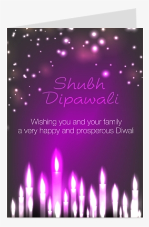 Personalised Luminous Diwali Greeting Card - Greeting Card