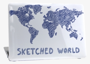 For Macbook Air 13 Case Art Word Map Printed Cover - World Map Drawing
