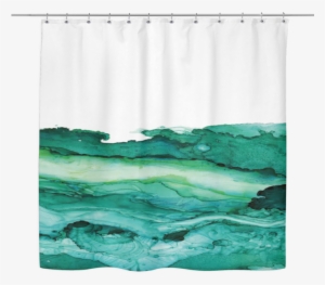 Ocean Green Marble Shower Curtain - Window Blind