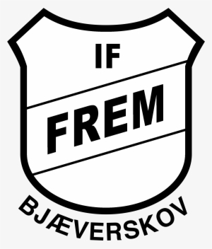 Frem Bjaeverskov Logo Black And White - Bjæverskov Fodbold