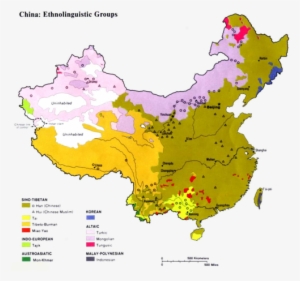 Ethnolinguistic Map Of China - Thematic Map Of China