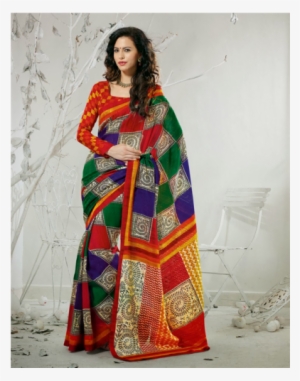 Simplesarees Party Wear Bhagalpuri Silk Printed Saree - Sari