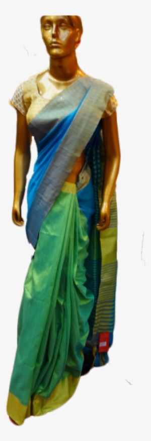 Blue And Green Saree - Sari