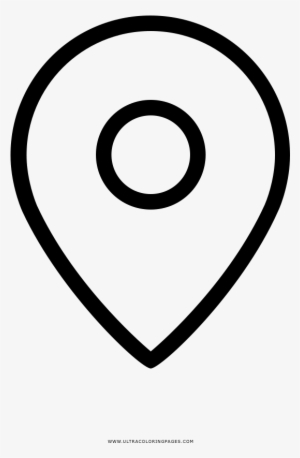 Map Marker Icon Coloring Page - Drawing