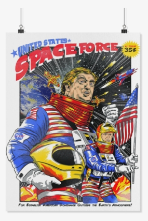 United States Space Force Trump And Pence Poster - Donald Trump