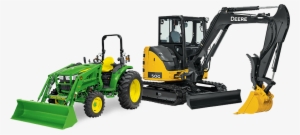 Image Of Utility Tractor And Excavator - John Deere 60 Excavator