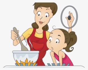 Animated Free On Dumielauxepices Net Covered Food - Cartoon Mom And Girl