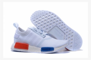 Move Your Mouse Over Image Or Click To Enlarge - Womens Adidas Nmd 1 White Blue Red