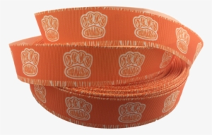 Orange Paw Print Ribbons - Bracelet