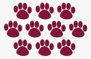 Tcr5046 Maroon Paw Prints Accents Image - Colorful Paw Prints Value-pak Stickers