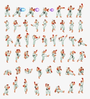 Ryu Street Fighter 2 Sprite - Street Fighter Ryu Sprite Sheet