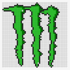 Monster Energy Drink Logo Perler Bead Pattern - Monster Energy Pixel Art