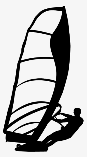 Wind Surfer Silhouette Sticker - Silhouette Planche A Voile
