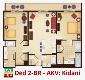 Disney S Animal Kingdom Villas Dvcinfo - Animal Kingdom Kidani Village 2 Bedroom Villa Floor