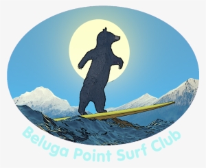 A Black Bear Surfs The Bore Tide Near Beluga Point, - Bear Surfing