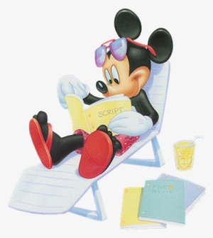 Mickey Mouse Reading Some Good Books While Relaxing - Mickey Mouse Relaxing