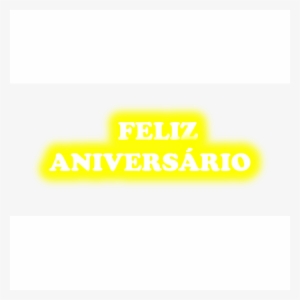 Faixa Feliz Aniversario Eva Amarelo E Branco Lojas - Amarelo Feliz Aniversario Png