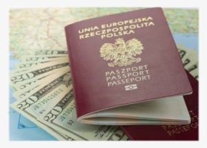 passports and money over map background poster • pixers® - passport