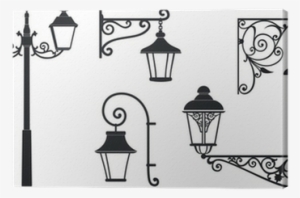 Iron Wrought Lanterns With Decorative Ornaments - Wrought Iron