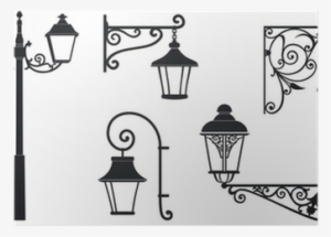 Iron Wrought Lanterns With Decorative Ornaments - Ornament