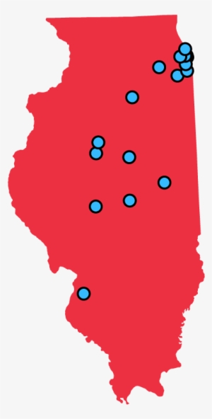 planned parenthood centers - illinois state shape