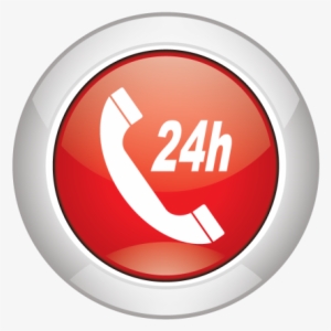 24-hour Service - Red Telephone Icon