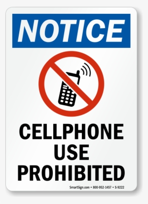 No Cell Phone Signs - No Phone At Work