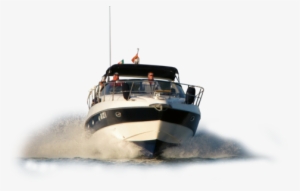 Speedboatfrontwater - Boat On Water Png