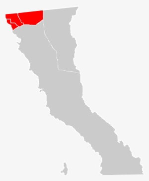 Baja California Locator Map - Mapa Baja California Norte Png