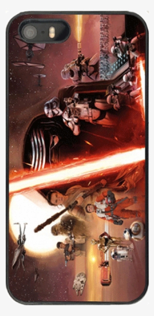 Case Star Wars Episode 7 Movie For Iphone - Star Wars : The Force Awakens Leather Checkbook Cover
