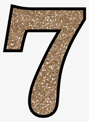 7 Glitter Numbers - Gold Glitter Number 7
