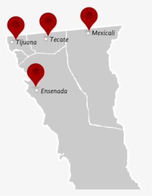 Contamos Con Centros A Lo Largo De Baja California - Mexicali Y Tijuana Mapa