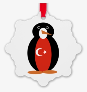 Turkish Flag Penguin Ornament - Flag
