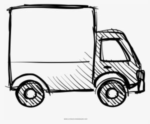Caminhão De Entrega Desenho Para Colorir - Entrega Caminhão Desenho Png