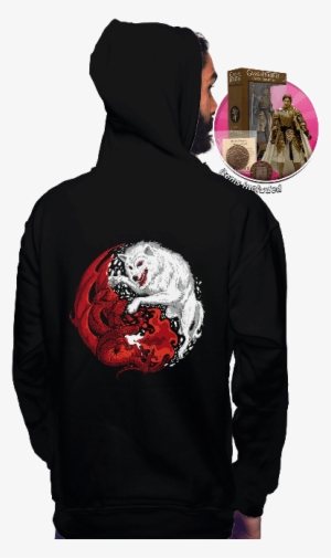 White Walker Winter Has Come Bundle - Dragon And Wolf Unisex T-shirts